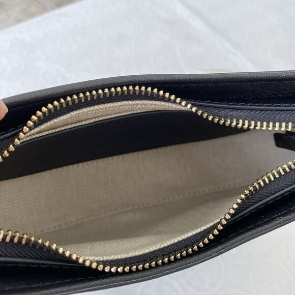 Tory Burch Emerson Saffiano Leather Shoulder Bag in Black 150258 NWT - Picture 13 of 16